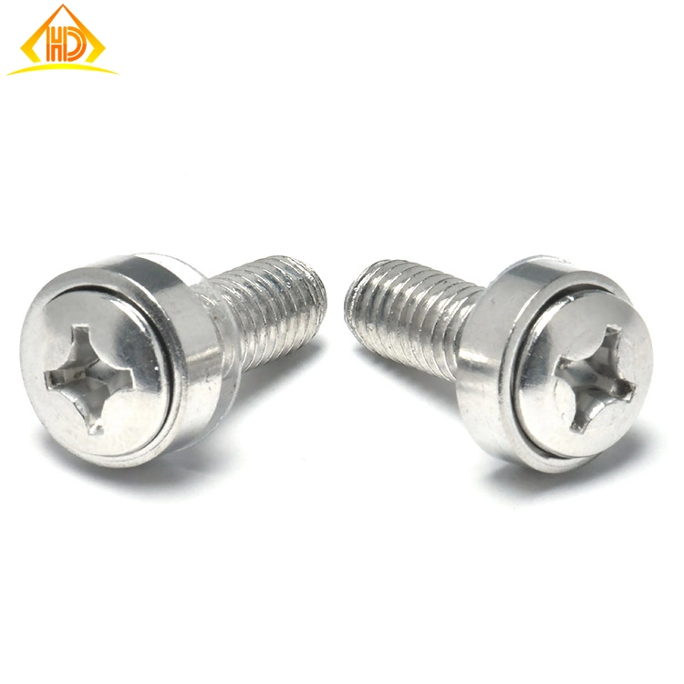 18-8 Steel M2 M2.5 M3 Pan Head Phillips Drive Combination Screw