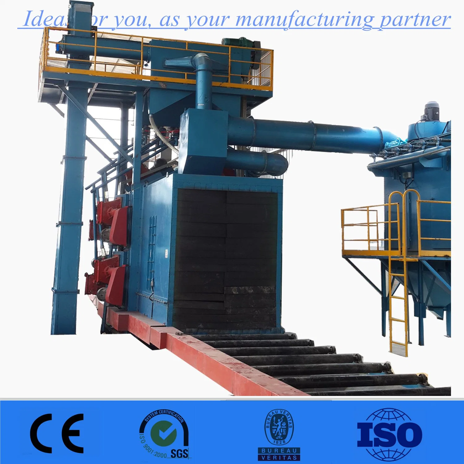 Steel Section Beam Roller Conveyor Shot Blast Cleaning Machine/Equipment/Abrator Manufacturer