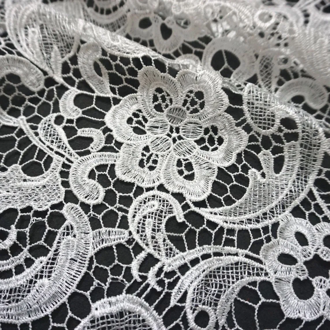 Fashion Chemical Lace Laser Cut Flower Guipure Patchwork Lace Applique Lace Tulle Embroidery Lace Fabric for Garment Accessories