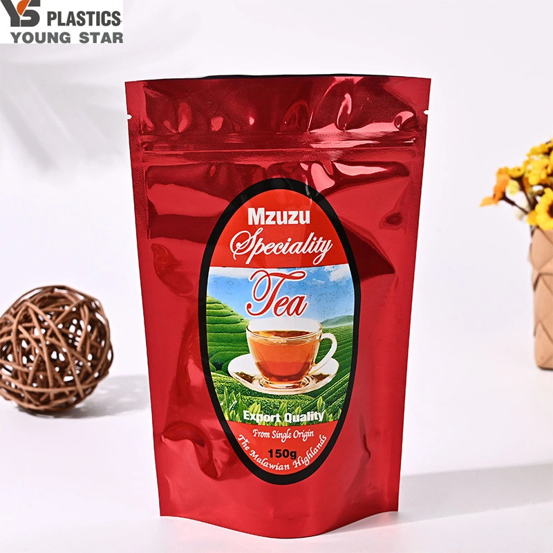 500PCS MOQ Inventory Colorful Window Stand up Rainbow Beauty Zipper Bag Snack Nuts Tea Coffee Pouch