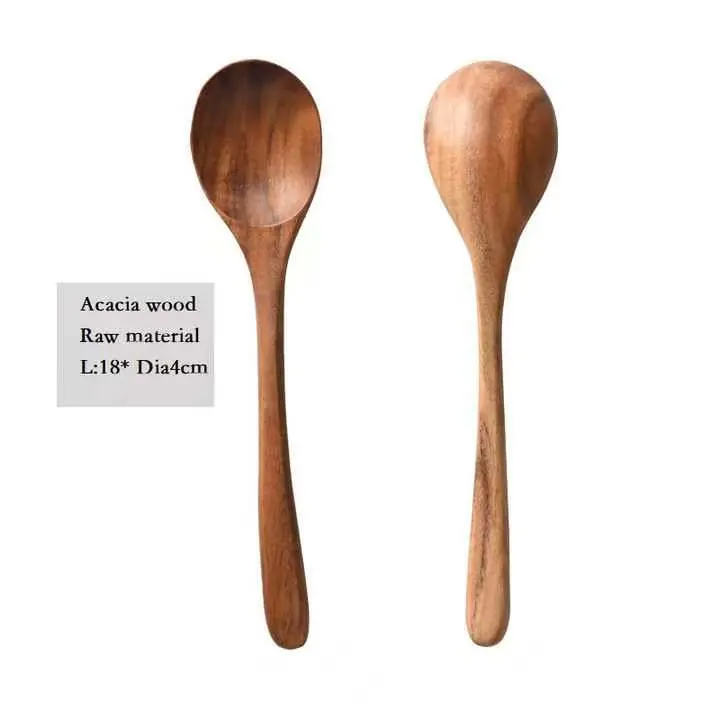 Wholesale/Supplier Wooden Kitchen Utensil 18cm Wood Cutlery Spoon