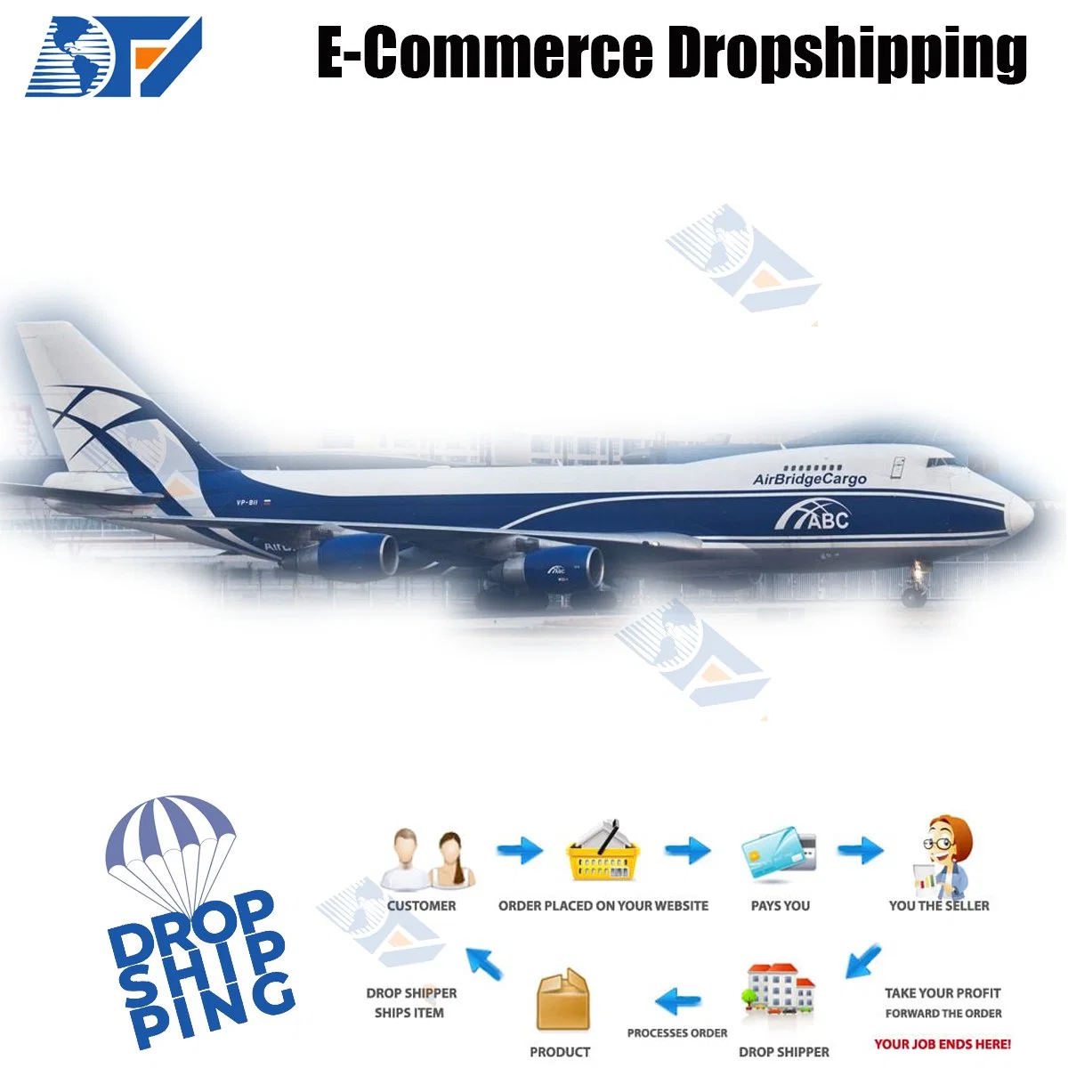 Dropshipping Agent Service Air Cargo Door to Door Shipping Agent to USA Taobao Independent Station Freight Forwarding