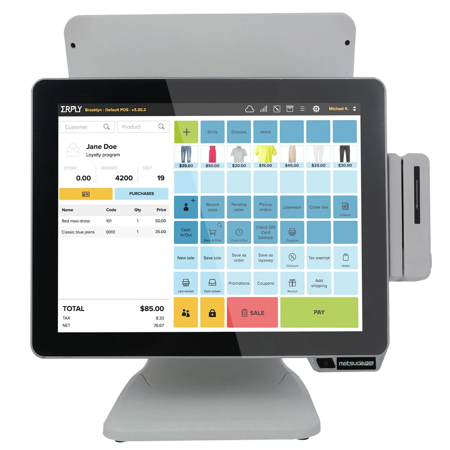 O novo sistema pos de ecrã duplo para máquinas all-in-one St9800 de 15 polegadas pos Encomendar sistema pos