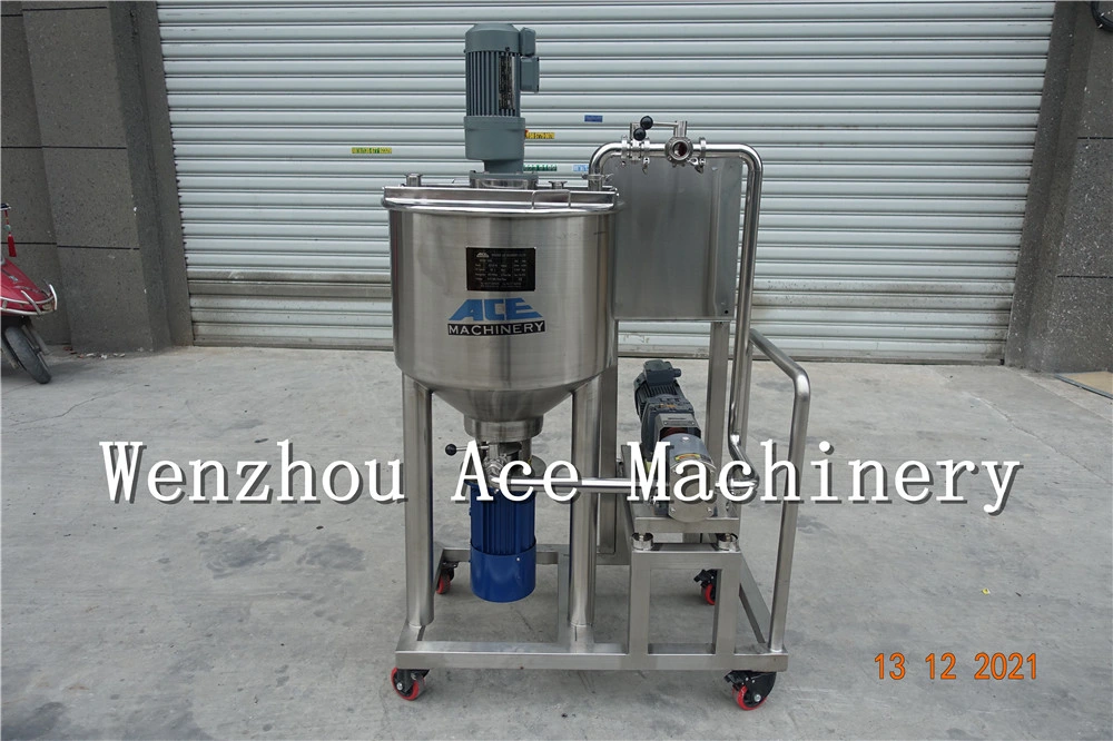 Factory Price 50L-1000L Salad Dressing Ice Cream Milk Powder Homogenizer Stainless Steel Electric Heating High Shear Mixing Tank