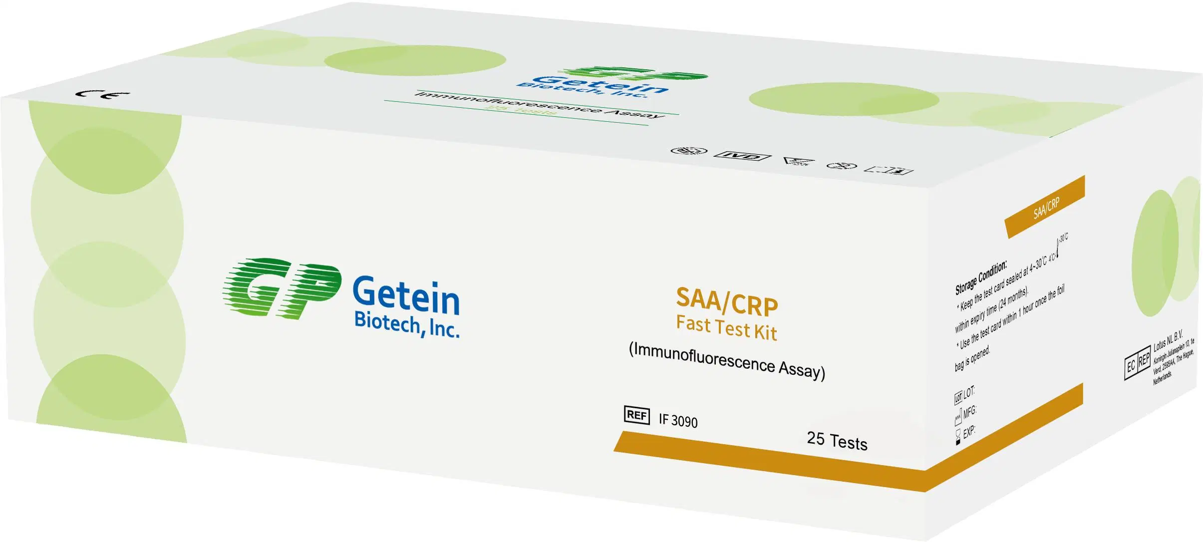 Hot Sale Getein SAA/Crp Fast Test Immunofluorescence Kit Price for Clinic