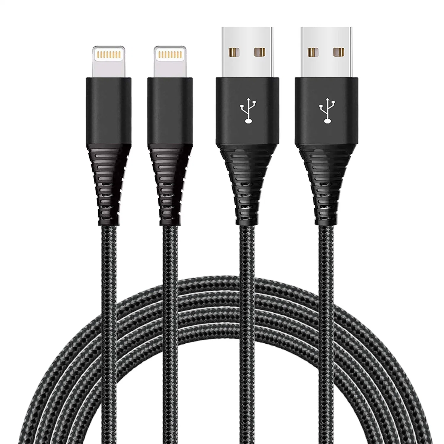 Cabo USB a de nylon entrançado de alta qualidade para Lightning Cabo Lightning rápido com novo design para iPhone 14 13 12 11 Para iPhone Factory preço por atacado