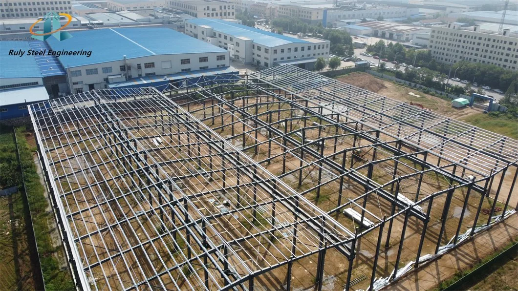 Edificios de estructuras de acero Prelab de alta resistencia/edificio de acero de almacenamiento de metales Almacén/edificio de metal/Taller/Hangar/establo de acero/edificio de la iglesia