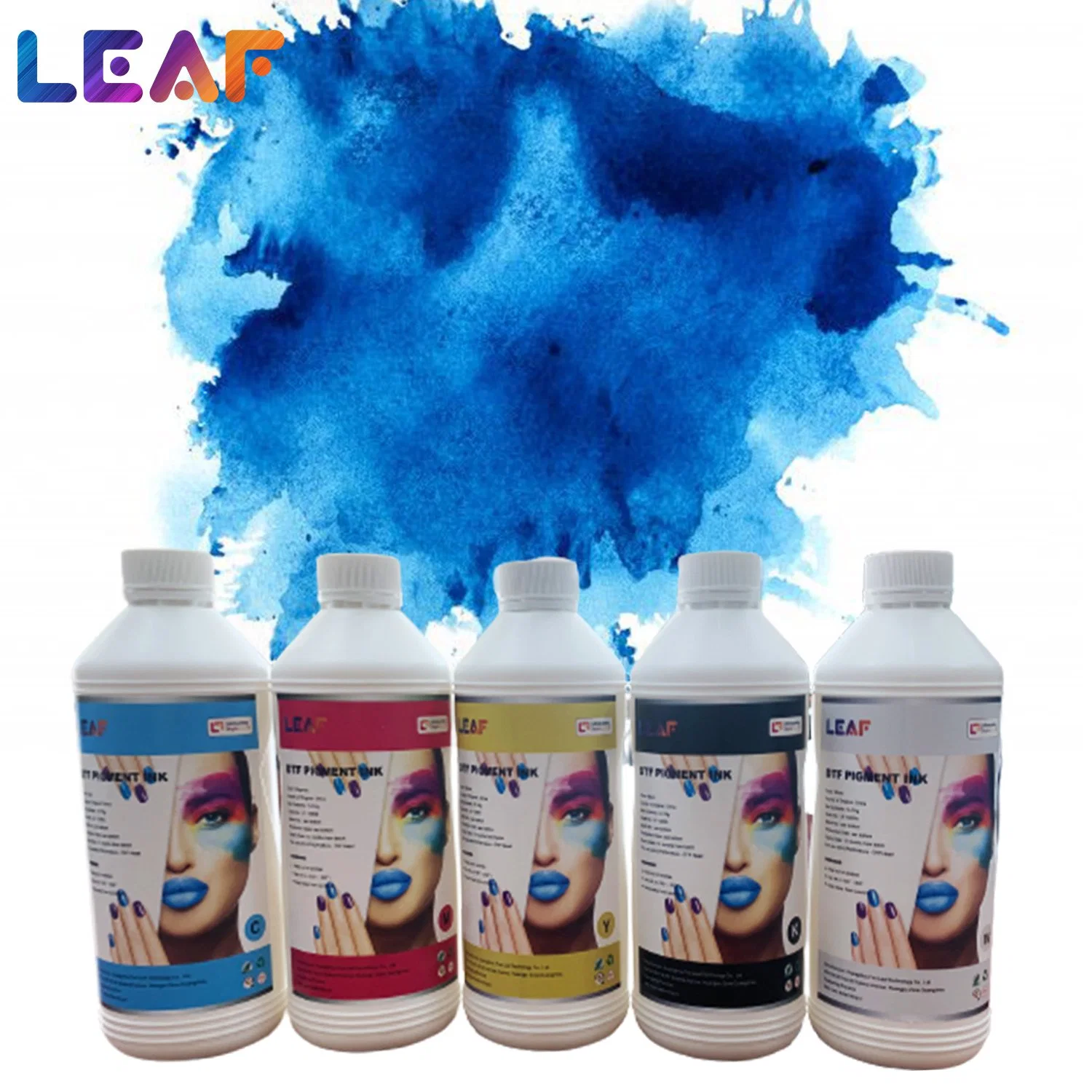 Dtf Printing Ink Cmyk+W Color Pigment Transfer Dtf Ink for Film Epson I3200 Dtf T Shirt Printer