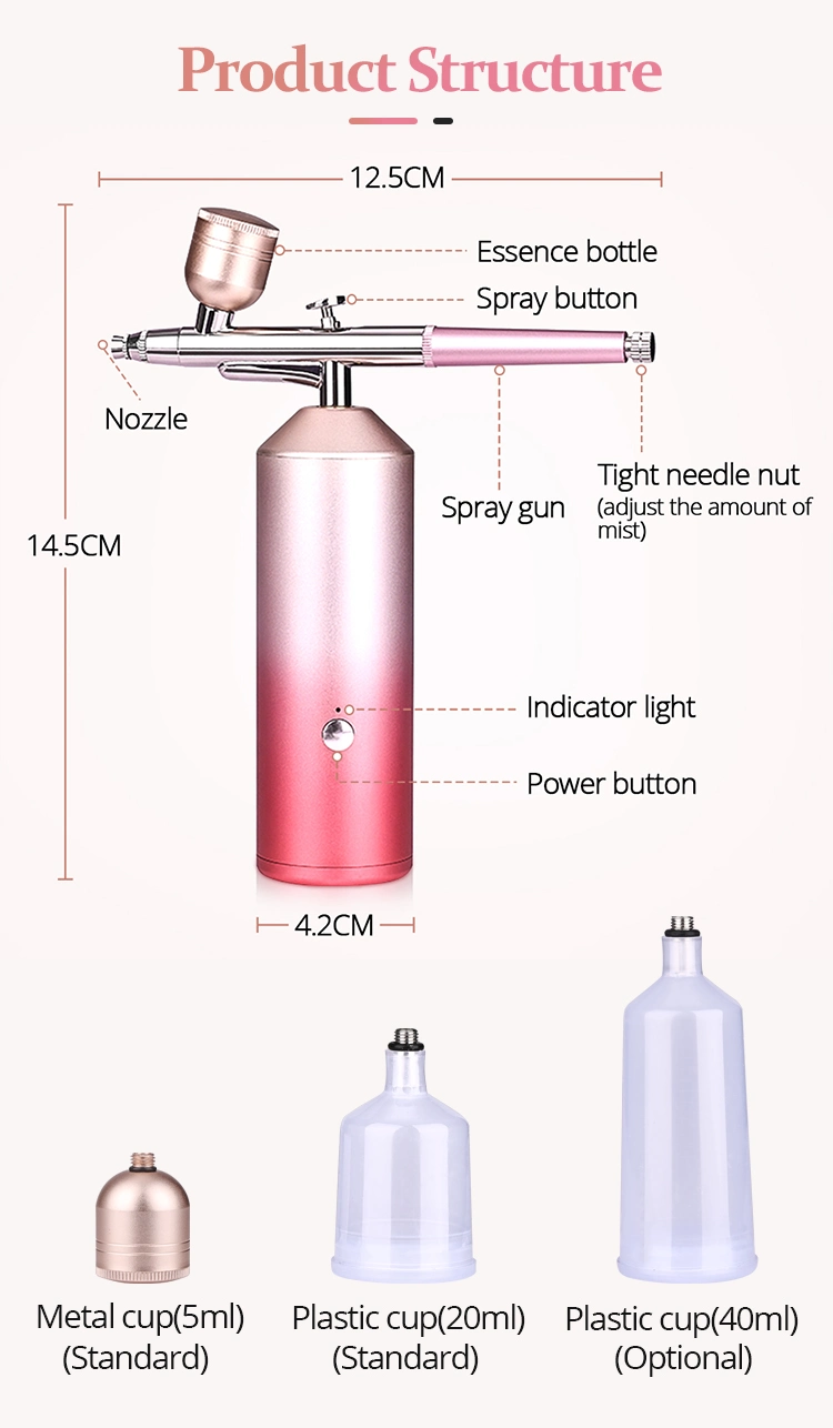 Pistola pulverizadora pintura tatuaje portátil atomizador Aerógrafo maquillaje facial