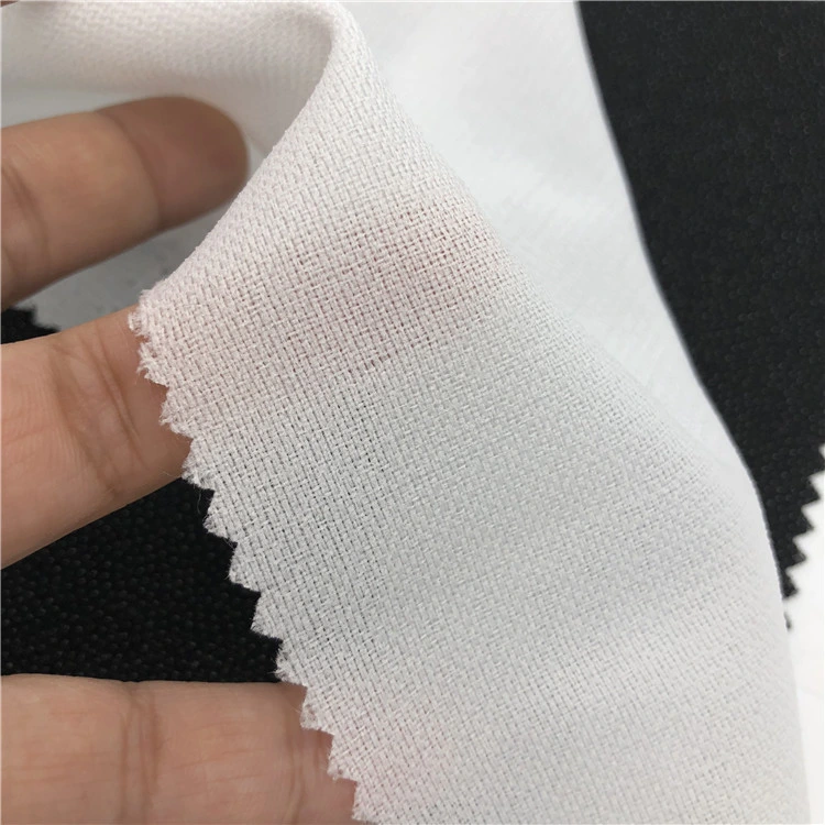 PA / Pes Custom Color Plain Weave Polyester Adhesive Interlining for Garment Fusible Interfacing Woven Interlining for Dress Made in China