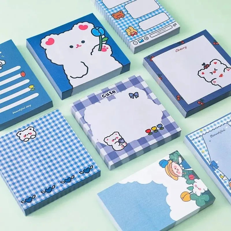 Custom Оптовая украшения Cute Stationery Cartoon Memo Pads Sticky Note