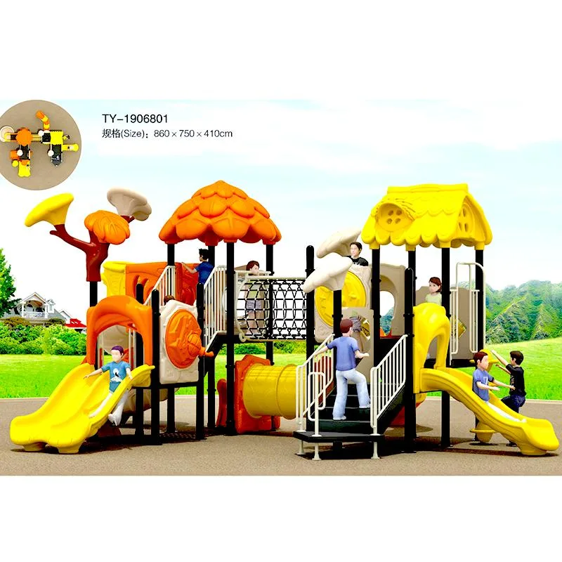 Kids Paradise Outdoor Playground Equipment Spiral Slides Amusement Park