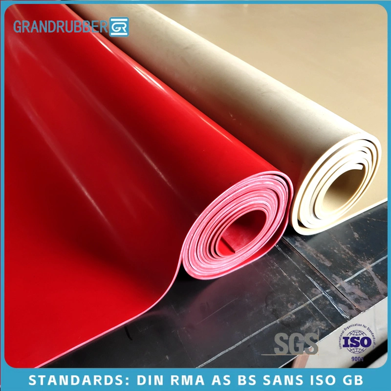 SBR Cr NBR EPDM Silicone Flooring Wear Resistant Sound Absorber Food Grade Industrial Neoprene Rubber Sheet