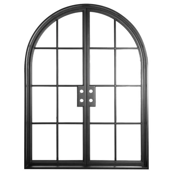 Narrow Slim Frame Barn Sliding Folding Wrought Iron Steel Doors