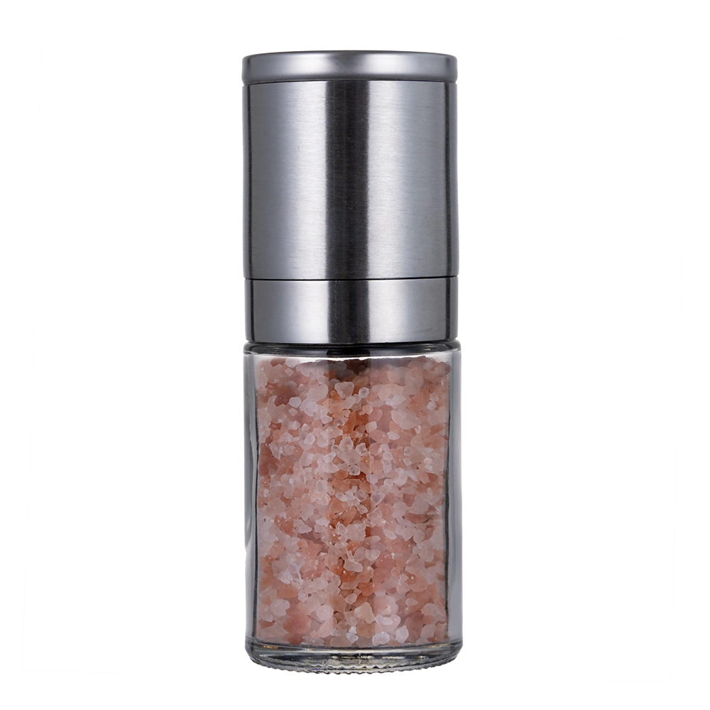 Good Quality Pepper Salt Grinder Manual Stainless Grinding Lid Glass Bottle Spice Mill