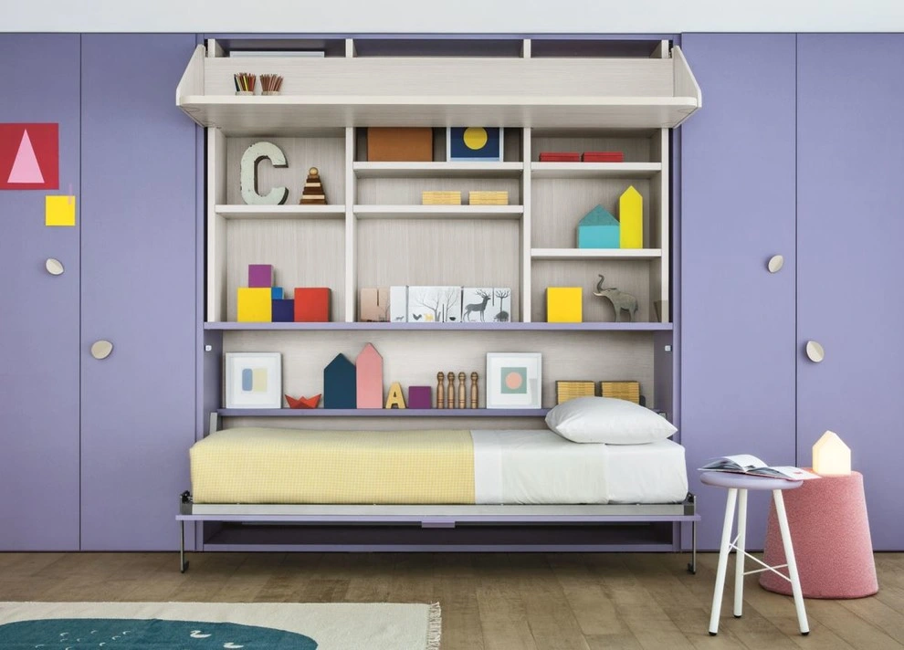 Eco Friendly Wholesale/Supplier Wooden Almirah Wardrobe Cabinet Closet DIY Kids Wardrobe with Bed