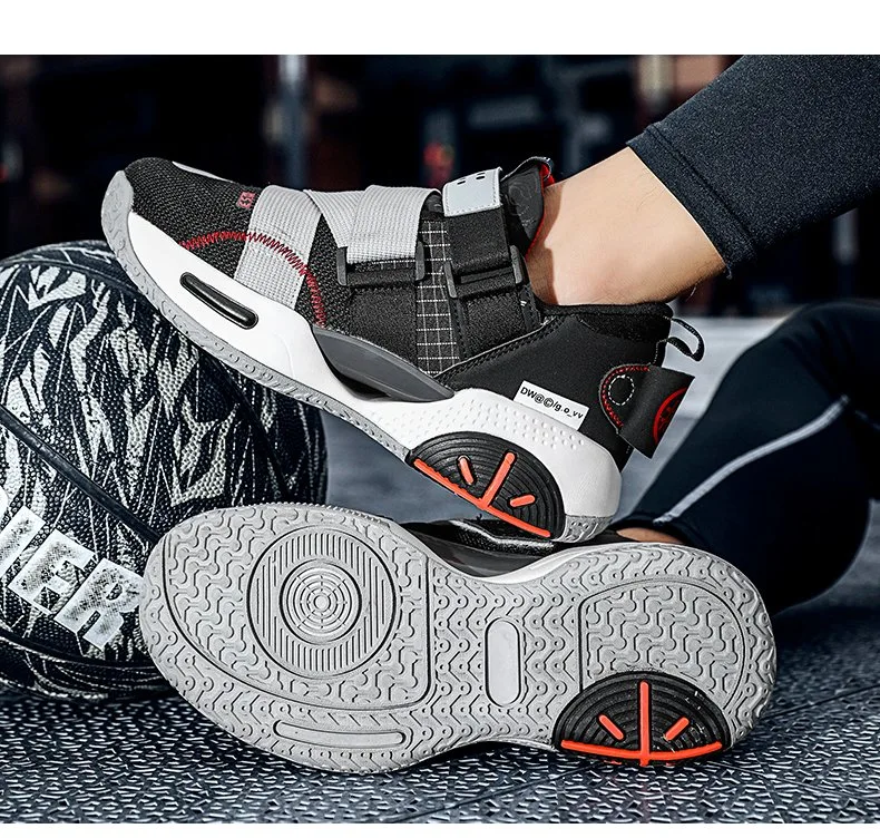 Chaussures de mode Hot Sale Nouveau design mesh respirant Flying Kint décontracté de style de basket-ball d' hommes chaussures Chaussures Sneaker adolescent antidérapant