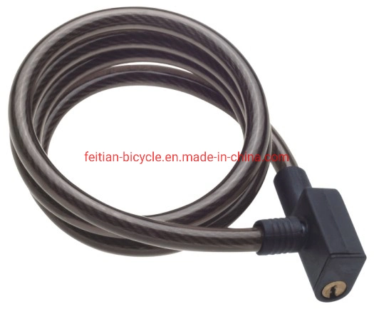 El bloqueo de cable de acero espiral antirrobo para bicicleta