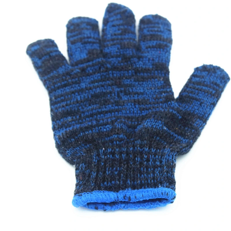 Construction Working Use Cotton Cloth Working Safety Gloves Knitted Colored Gloves