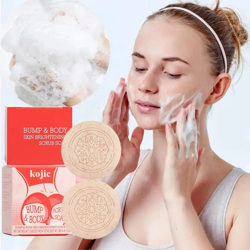 Marcas al por mayor jabón ácido kojic jabón kojic remove de la cabeza negra Anti-Acne Limpieza facial Baño de belleza hecho a mano