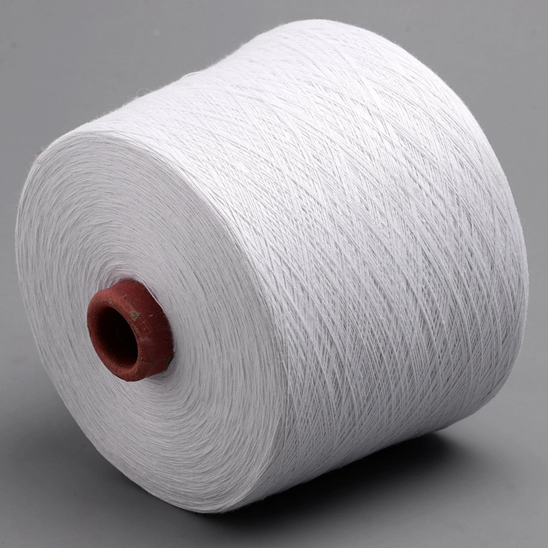 Hot Sale 45/1 T 100 Polyester Raw Material Ring Spun Yarn for Fabric Weaving Made in China