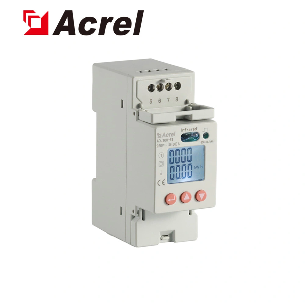 Acrel DIN Rail Low Power Consumption Active Positive and Negative Energy Measurement Single Phas Energy Meter Adl100-Et