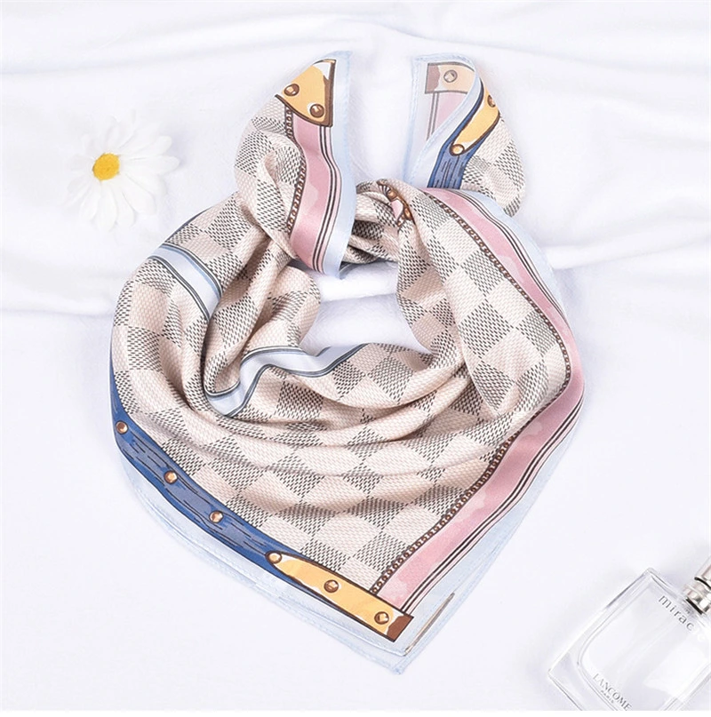 100% Silk Soft Feeling Colorful Square Scarf Ladies Fashion Accessories