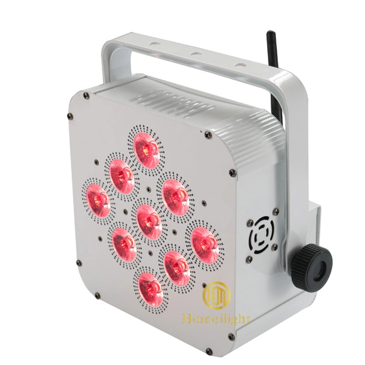 9*18W 6 em 1 Sem Fios Rgbwauv LED da bateria luz par com controle DMX