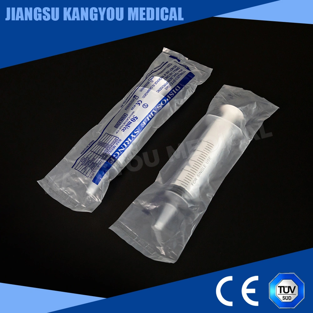 Medical Device 3-Part Disposable Plastic Injection Syringe with Needle Luer Slip or Luer Lock