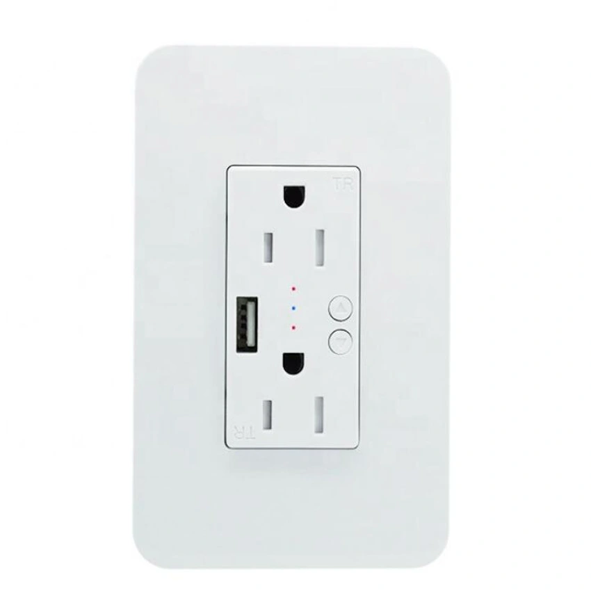 Power Outlet Works with USB Smart WiFi Socket USB Wall Outlet