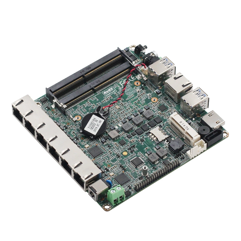 Onboard I7-6500u Mobile Intel 6th Processor Mini Mainboard 6*LAN Dual Channel DDR4 1*Mini-Pcie Nano Motherboard