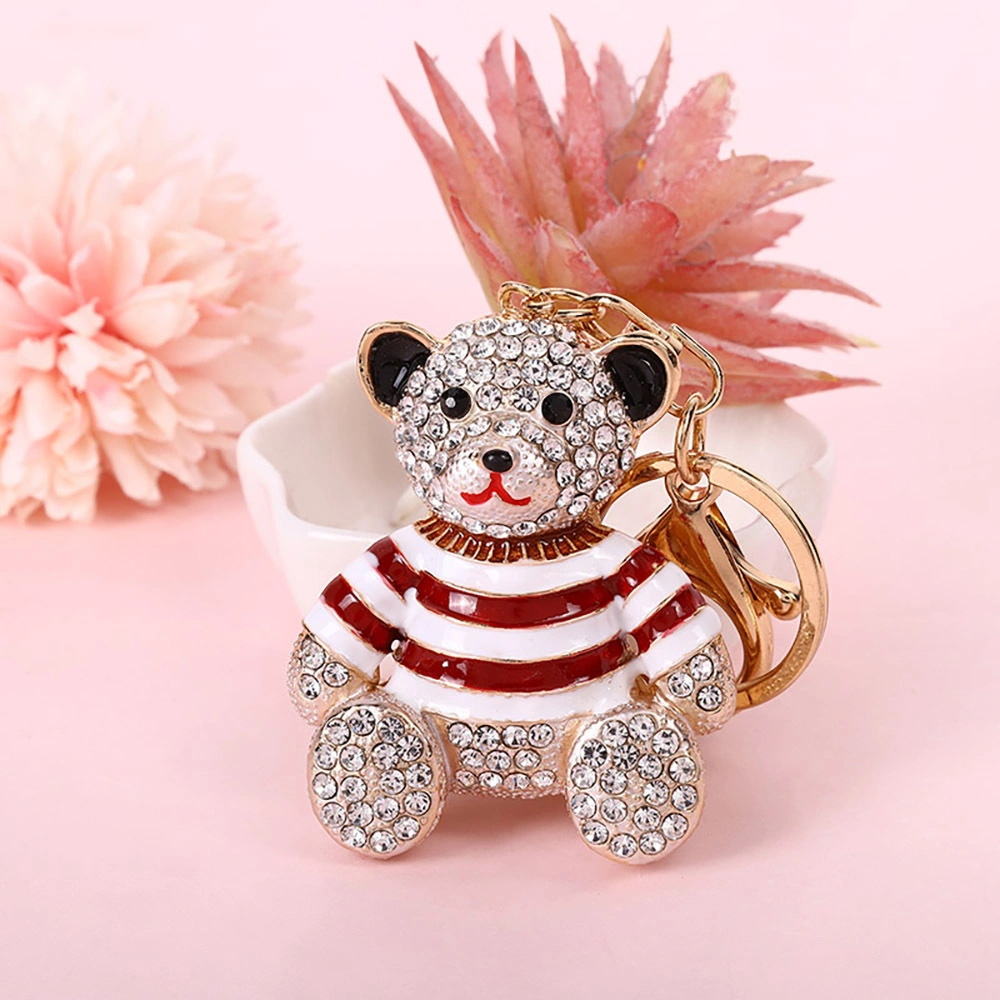 Drilling Bear Alloy Keychain Wholesale/Supplier Cute Accessories Creative Pendant