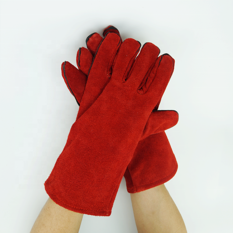 Industrial Welding Working Protective Leather Safety Gloves for UK Market