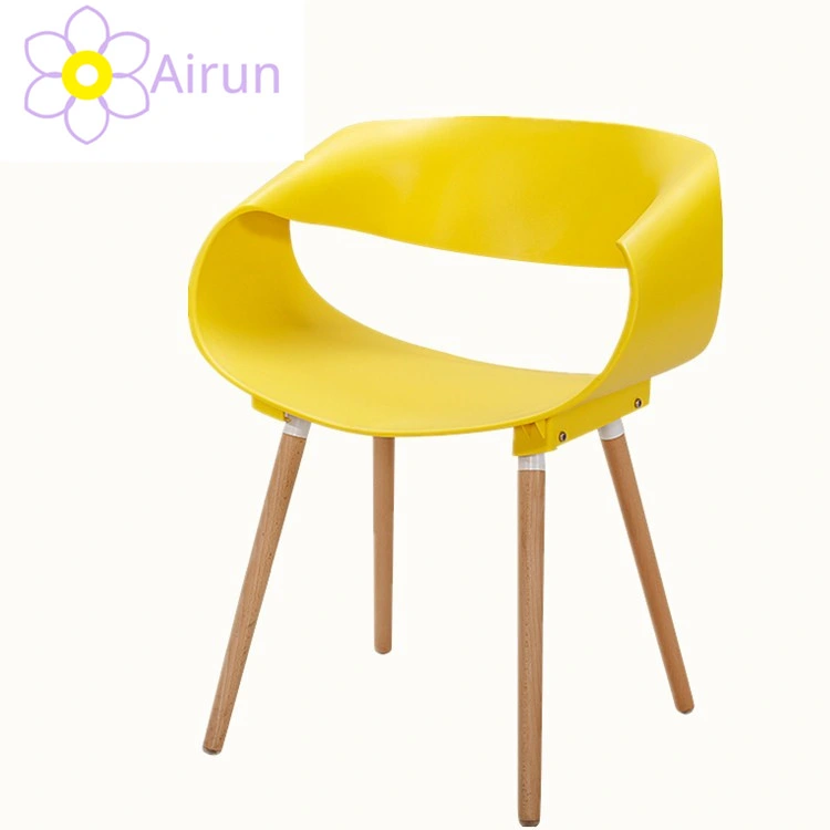 Hotel Furniture Modern Dining Chair Wooden Legs Plastic Dinner Kitchen Dining Chairs for Sale