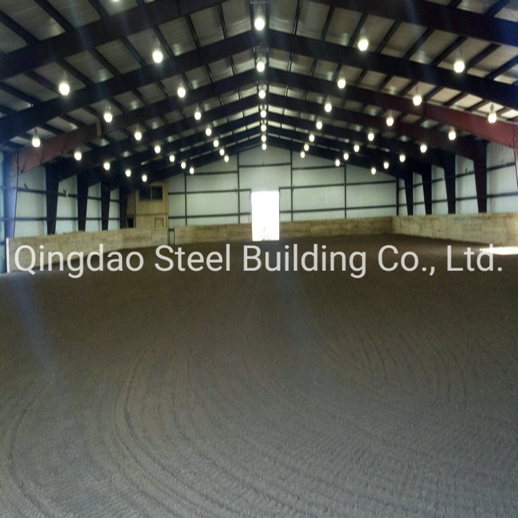 China Galvanized estructura de acero Interior caballo Riding Arena Prehab. Ecuestre Edificio