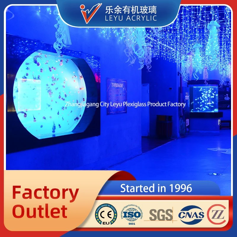 Custom grande New Made Square Fish Aquarium Jellyfish Gold Tank