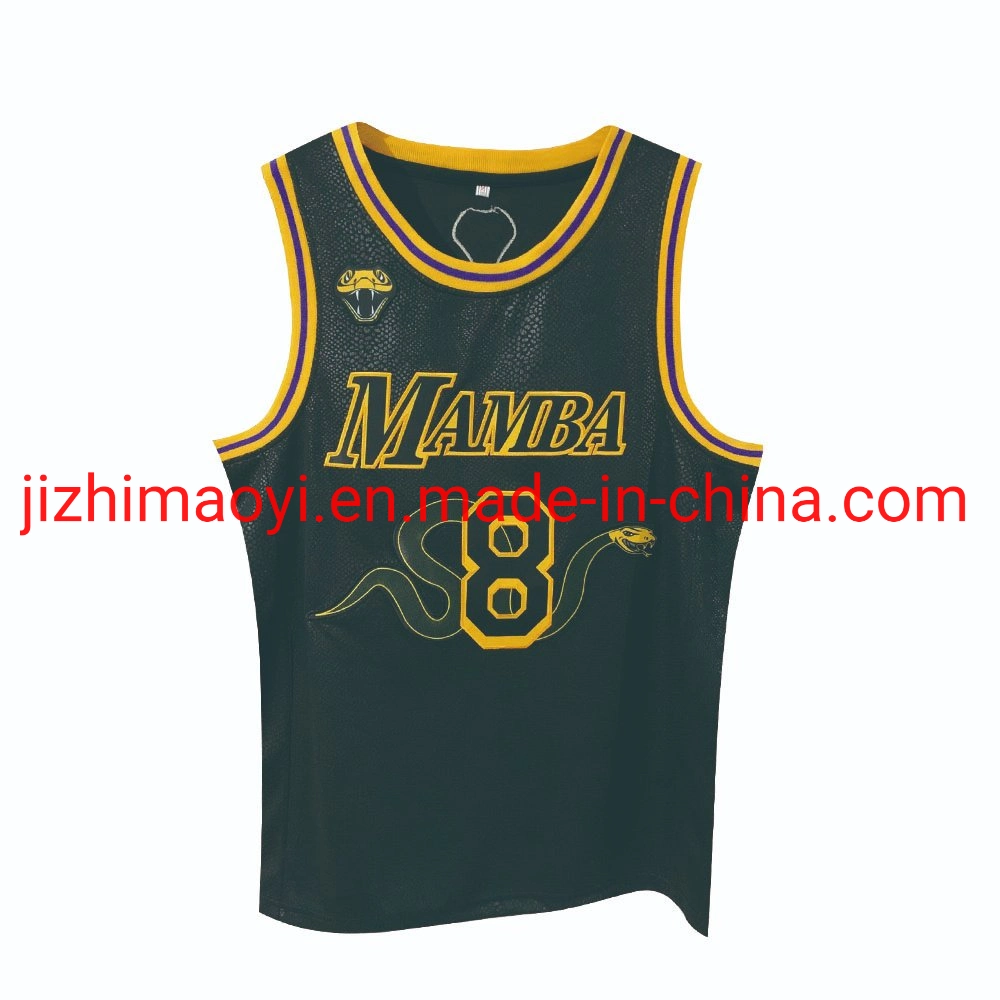 Comércio por grosso Dropshipping 2022 N-Ba 4D Digital Printing Jersey Lenged Mamba 8 Front 24 Back Lakers Swingman