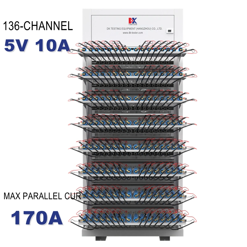 Batería de ion-litio Ncm NCA de 18650 26650 32650 LiFePO4 canales y 136 Capacidad de descarga de carga de ciclo automático equipos de prueba de nivelación y adaptación