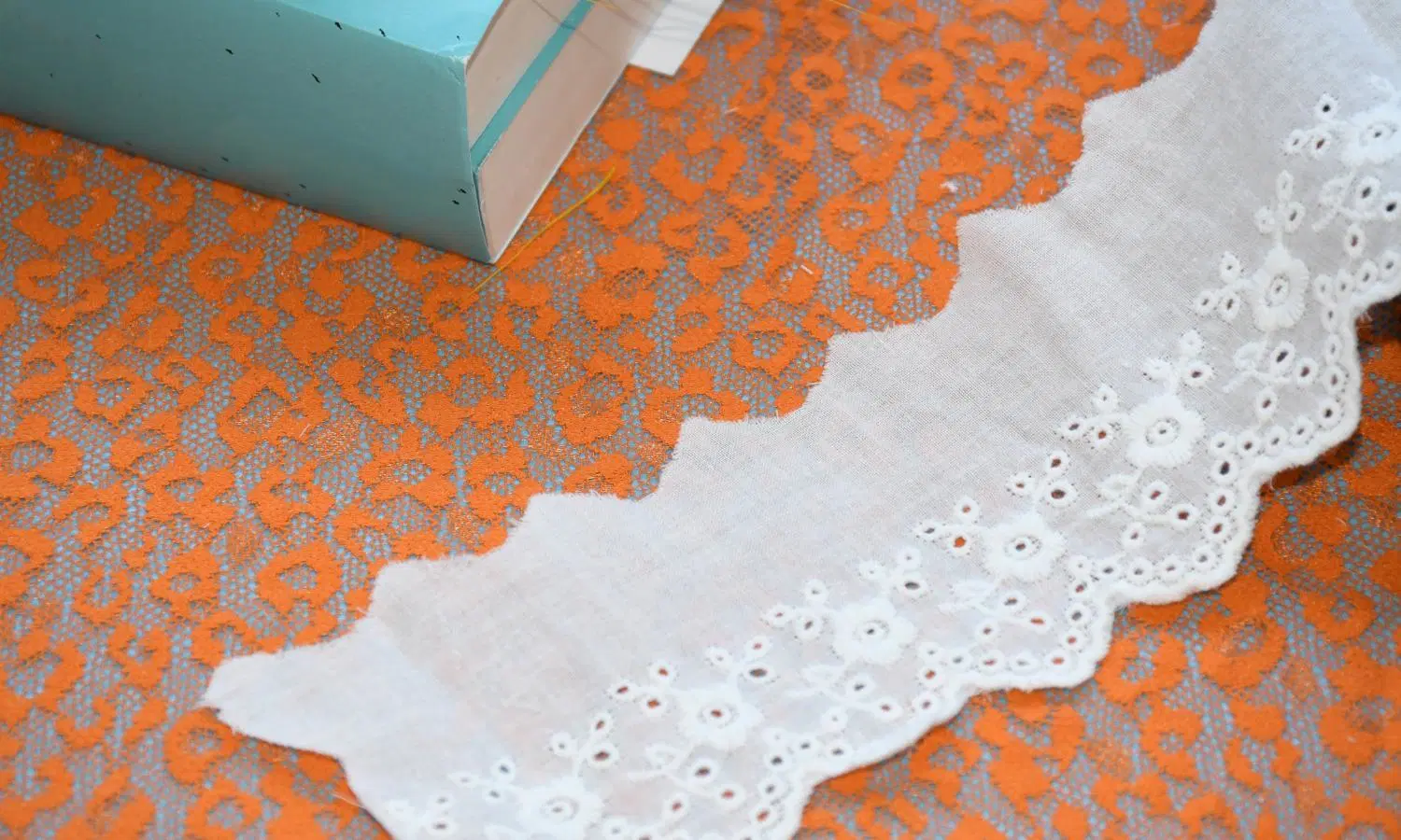 Cotton Garment Accessories Raschel Lace