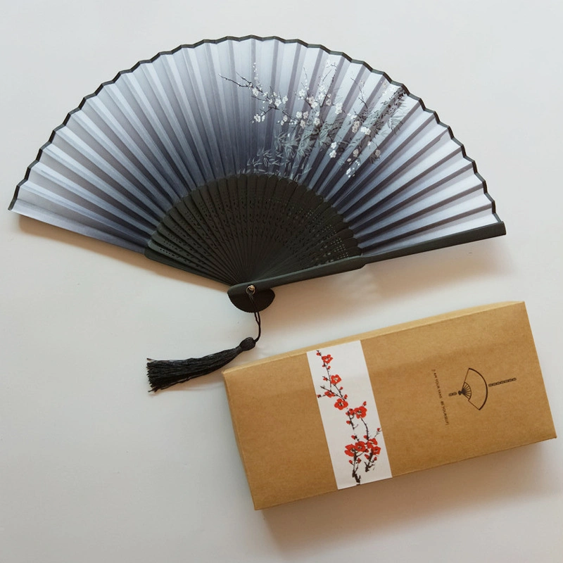 Foldable Custom Promotional Business Chinese Paper Fan Corporate Gift Set