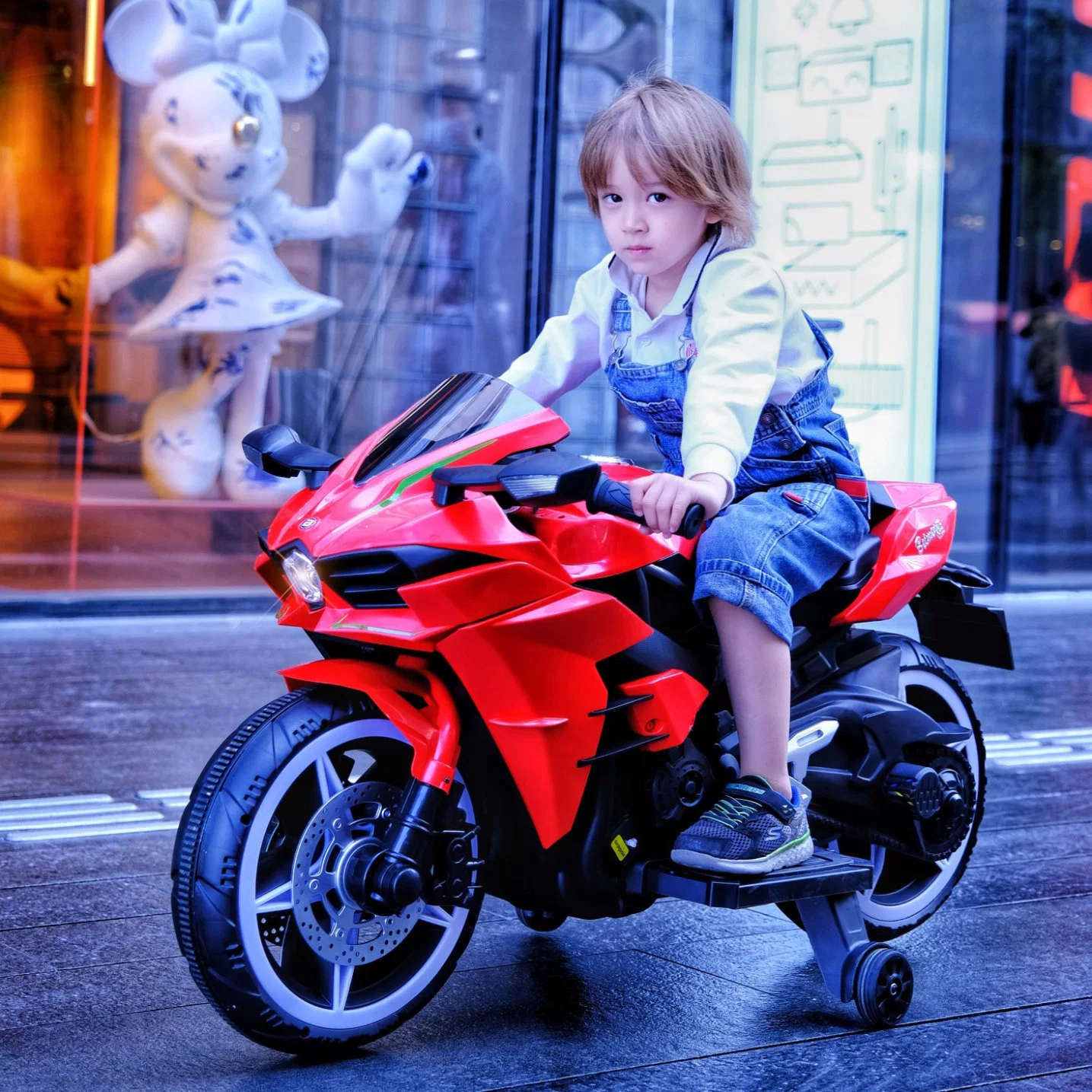 Los chicos de 12V motocicleta eléctrica niño moto con ruedas luces mini motocicleta Rid coches juguetes para niños