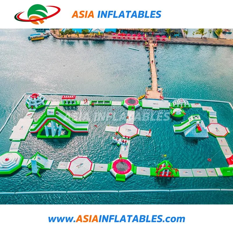 Inflatable Floating Adventure Park Water Park Equipment Water Sport Island