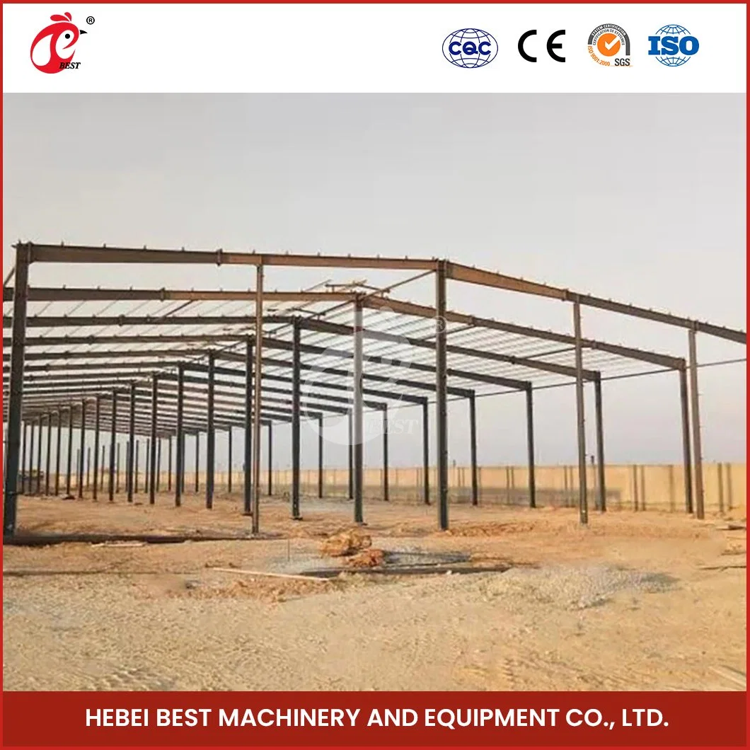 Bestchickencage Steel Poultry House China Low-Cost Prefab Poultry House Manufacturing Sample Available Assembled Steel Poultry Buildings