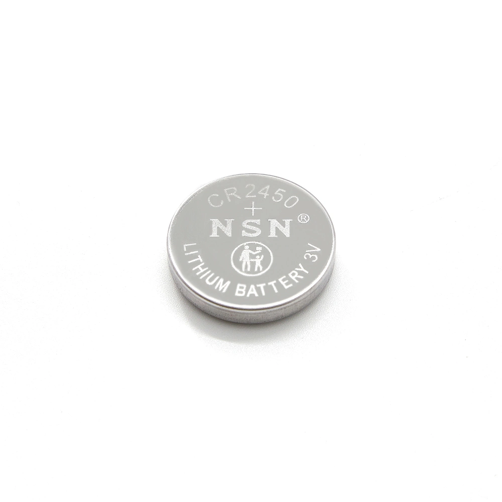 Nsn Cr2450 Primary 3V Lithium Button Cell Coin Battery for Remote Control, Watch, Calculator, Electronic Notebook, Thermometer.