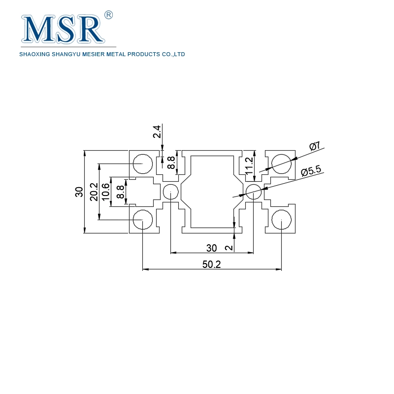 Factory Price 8125-GB 3060c Aluminium Extrusion Anodized Aluminium Profile Wholesale/Supplier Aluminum Products