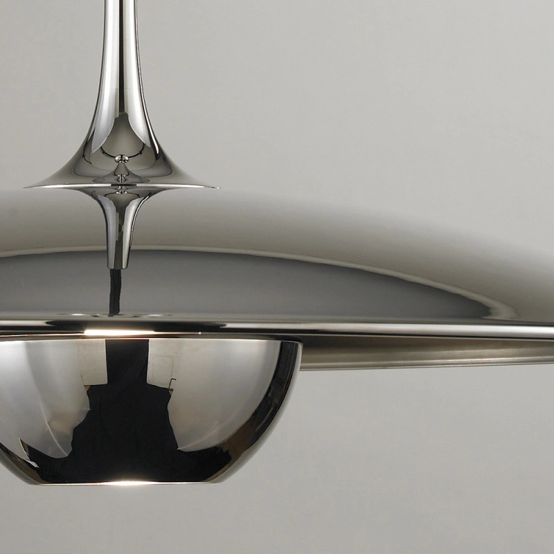 Minimalismo nórdico moderno candeeiro pendente iluminação interior prateado lustre metálico