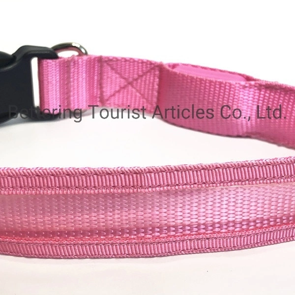 2023 Pink Wholesale/Supplier Adjustable LED Pet Collar Factory Direct Supply