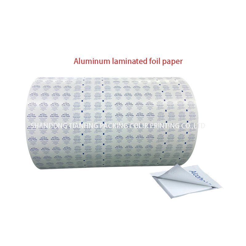 73GSM Four Layer Aluminium Foil Laminated Paper Roll for Alcohol Pad Wrapping