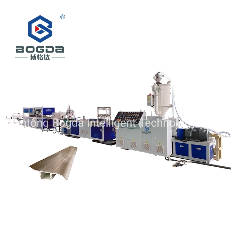 Bogda Manufacturing Soft PVC Skirting Board Cover Extrusion Machine Wire Cable Skirting Trunking Extruder Production Line Skirting Moulding Making Machine