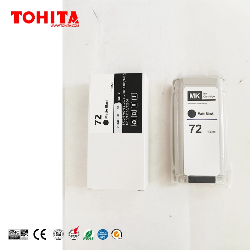 Ink Cartridge 72 C9370A C9371A C9372A C9373A C9374A for HP Designjet T1100 T1120 T1200 T1300 T2300 T610 T620 T770 T790 T795 Ink Tohita